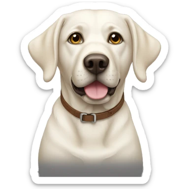 White Labrador  sticker