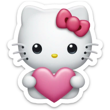 hello kitty heart sticker