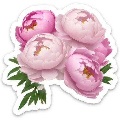 Peonies bouquet sticker