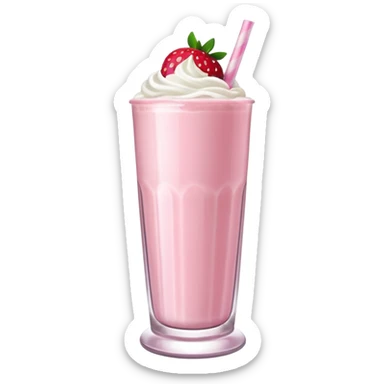 Strawberry milkshake sticker