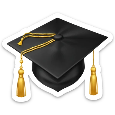 graduate cap sticker