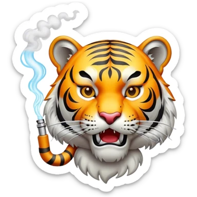 Tiger is vaping  sticker