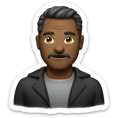 a man with an arrogant look sticker