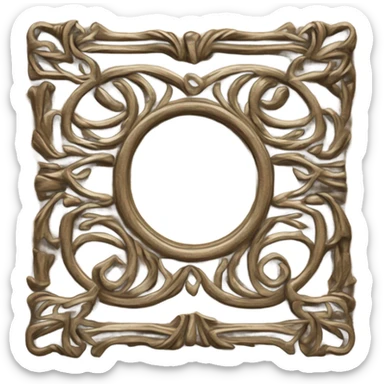 old fashioned thin frame sticker