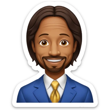 Katt Williams with dark brown hair sticker