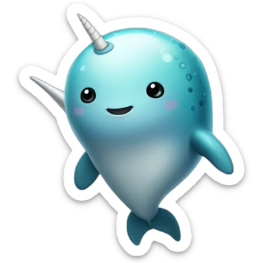 narwhal astronaught sticker
