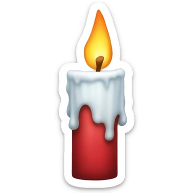 christmas candle sticker