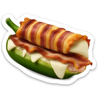 bacon wrapped jalapeno popper sticker