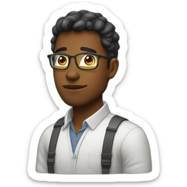 a developer intern who is working very hard now. sticker