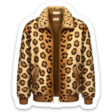 leopard print jacket sticker