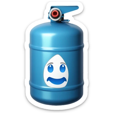 A Blue Nitro Boost Gas Cylinder with the text NOS on it sticker