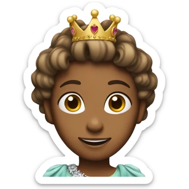 Me with a princess crown sticker