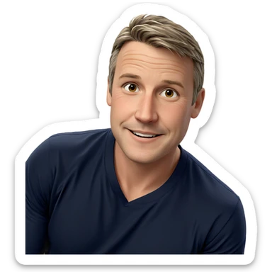 smiling boy in casual attire sticker