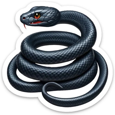 Black snake cute sticker