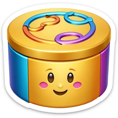 Surprise circle box sticker