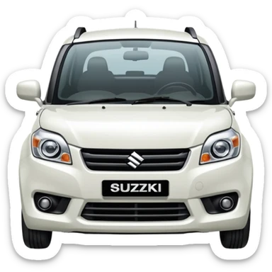 Suzuki Brezza white colour car emoji  sticker