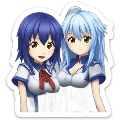 Xenovia Quarta Highschool dxd and Monika ddlc sticker