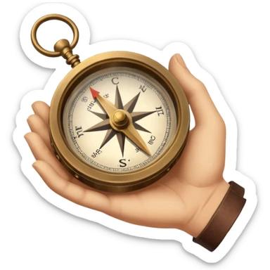 compass in a hand sticker