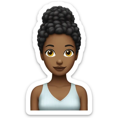 black Girl with afro pixie cut sticker