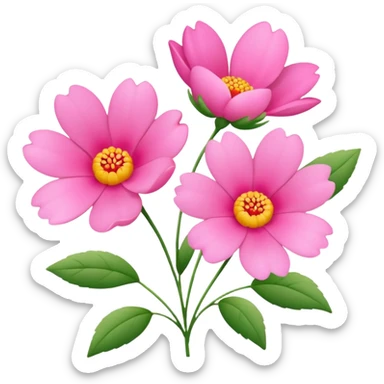 Pink flowers sticker