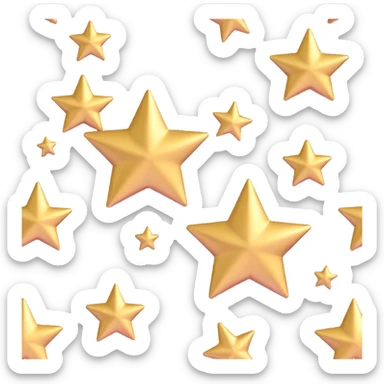 Shiny gold metallic foil reflecting light with sparkles sticker