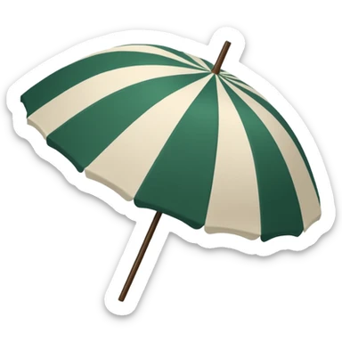 dark green beach umbrella sticker