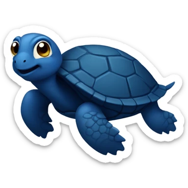 Turtle in navy blue  sticker