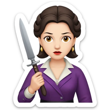 Opera singer with a knife  sticker