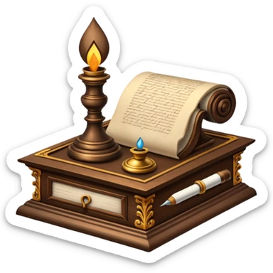 Academia Quill + inkwell  sticker