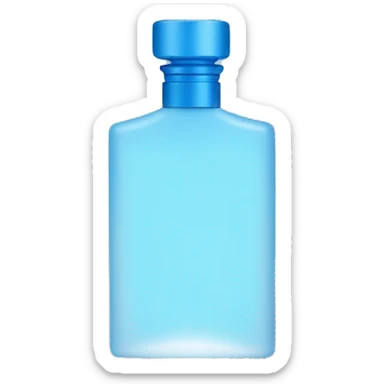 A blue men’s perfume in the shape of a male body siluette sticker