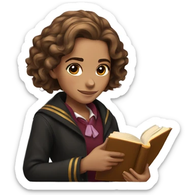 hermione granger with book sticker