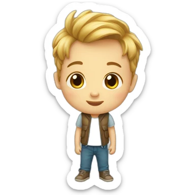  Un petit garçon trop mignon  sticker