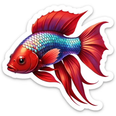 red betta fish sticker