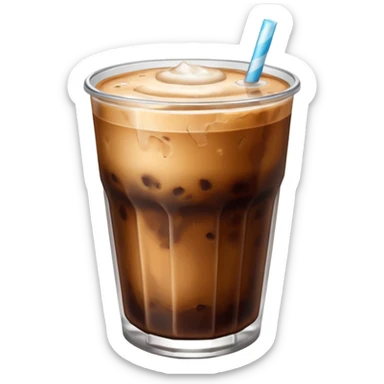Shorts glass of iced coffee without cream sticker