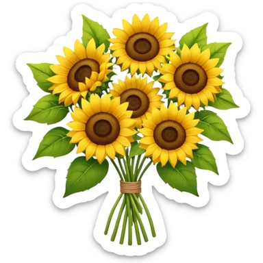 Bouquet of sun flowers sticker