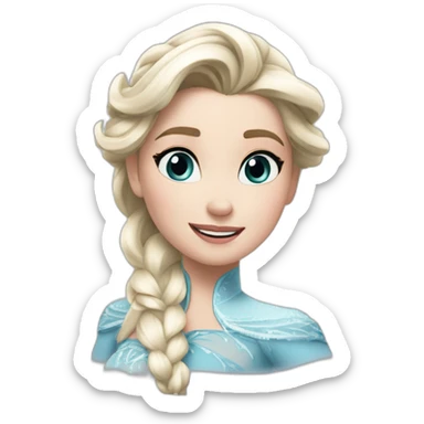 Elsa est Michou en train de joué  sticker