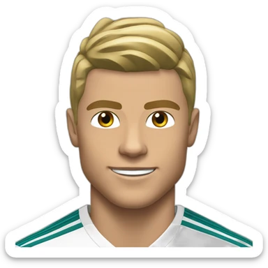 Cristiano Ronaldo head 2017 in Real Madrid with blond hair sticker