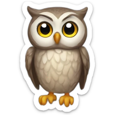 owl-taking-shower sticker