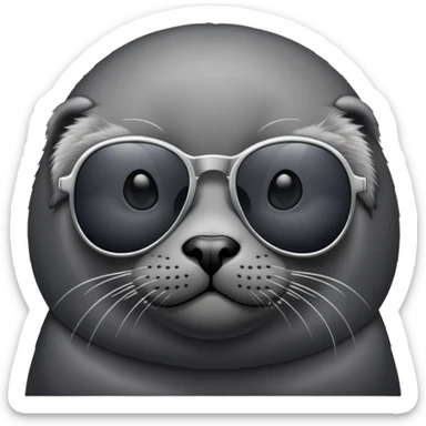 seal with sunglasses sticker