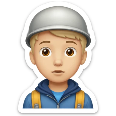 Curious boy exploring the unknown  sticker