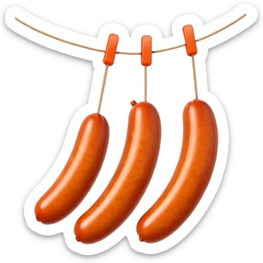 sausages on a string
Apple emoji style sticker
