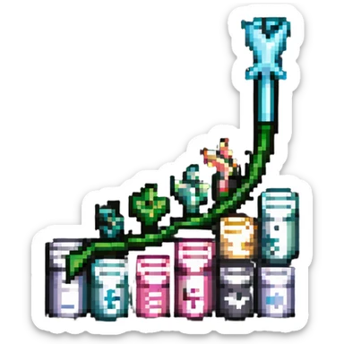 investment concept with upward arrow and money sticker