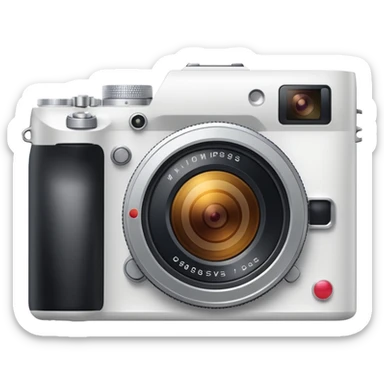 Mirrorless white camera
 sticker