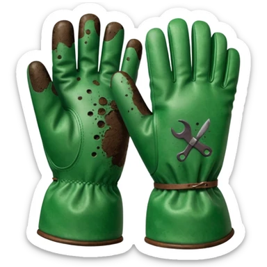 gloves gardening sticker