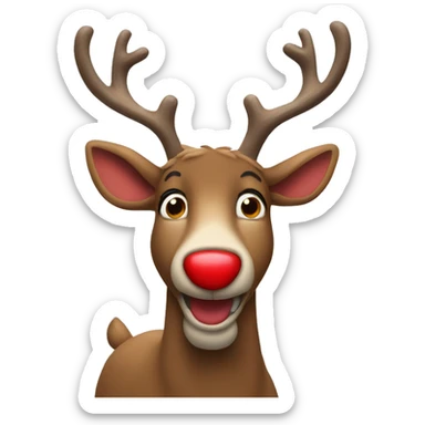 Red Nosed Reindeer sticker