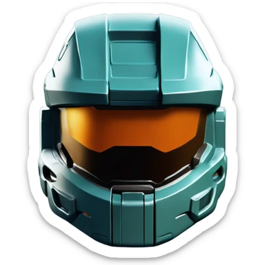 Master Chief Halo helmet Blue orange visor sticker