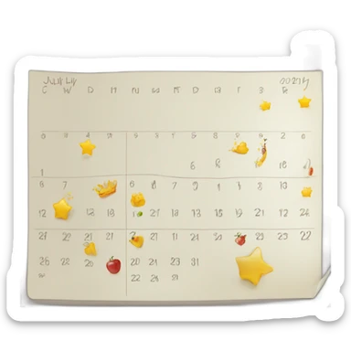 Calendar 13 july sticker