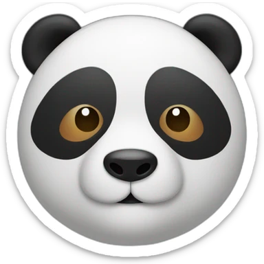 panda mask, only covering top half of face sticker