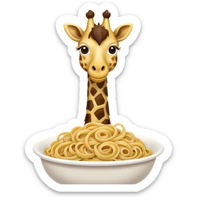 Spaghetti giraffe sticker