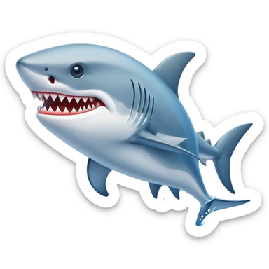 Tiburón con zapatillas de nike sticker